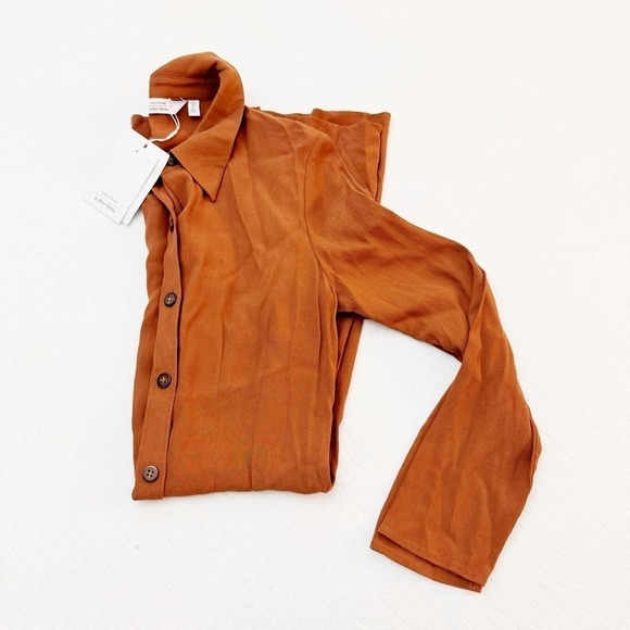 & Other Stories Brown Button Down Dress NWT Size 4 - Picture 8 of 8